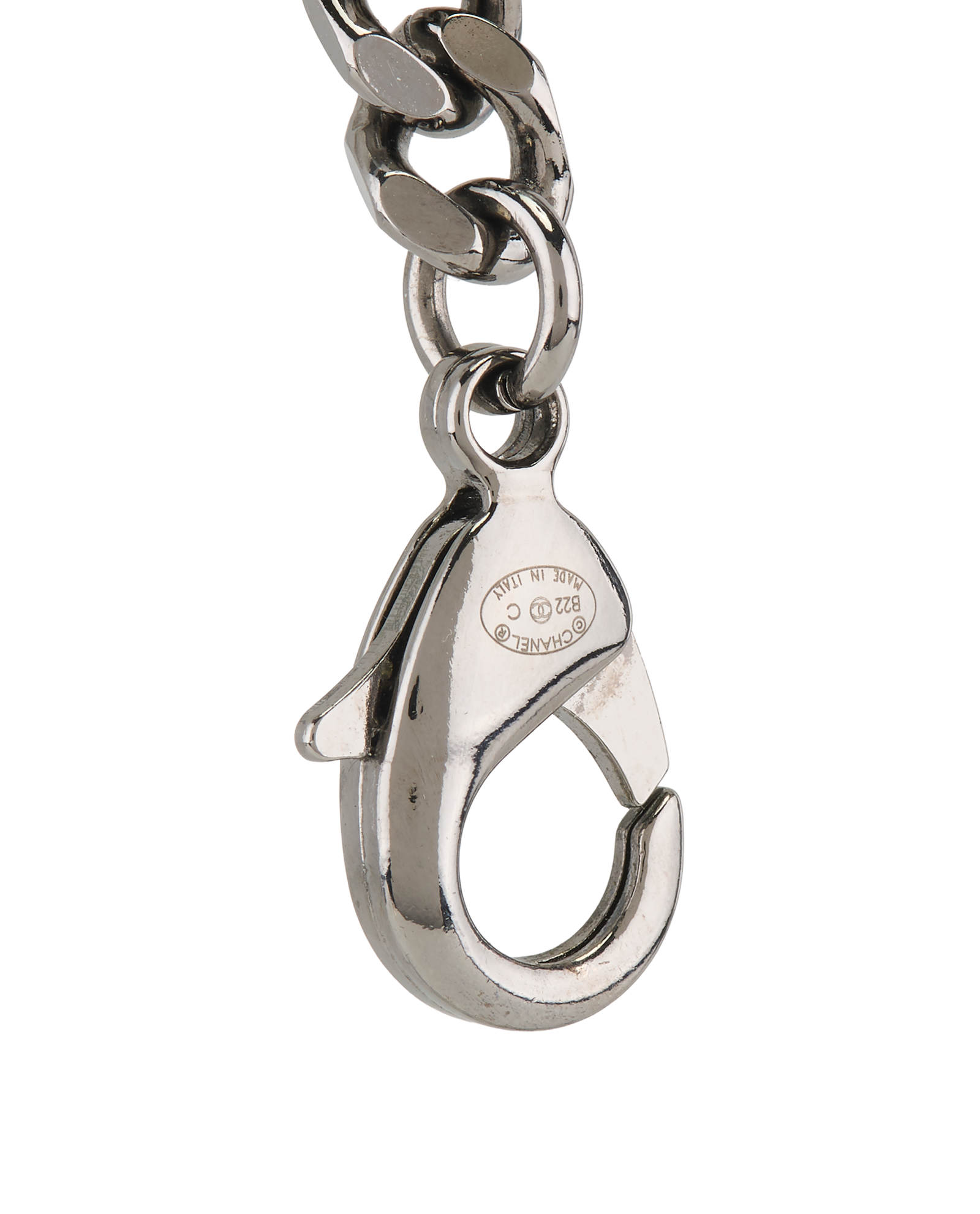 Chanel B22C Embellished CC Hexagon Pendant Choker, &pound;650, Jewellery, Grey/Silver, Brass, Other view