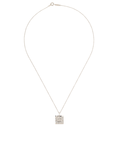 Tiffany & Co Square Notes Pendant, &pound;210, Jewellery, Silver, Silver, Front view
