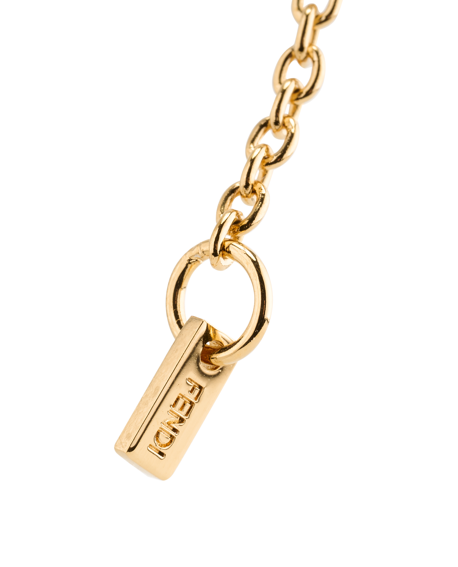 Fendi Baguette Necklace, &pound;180, Jewellery, Gold, Yellow Gold, Other view