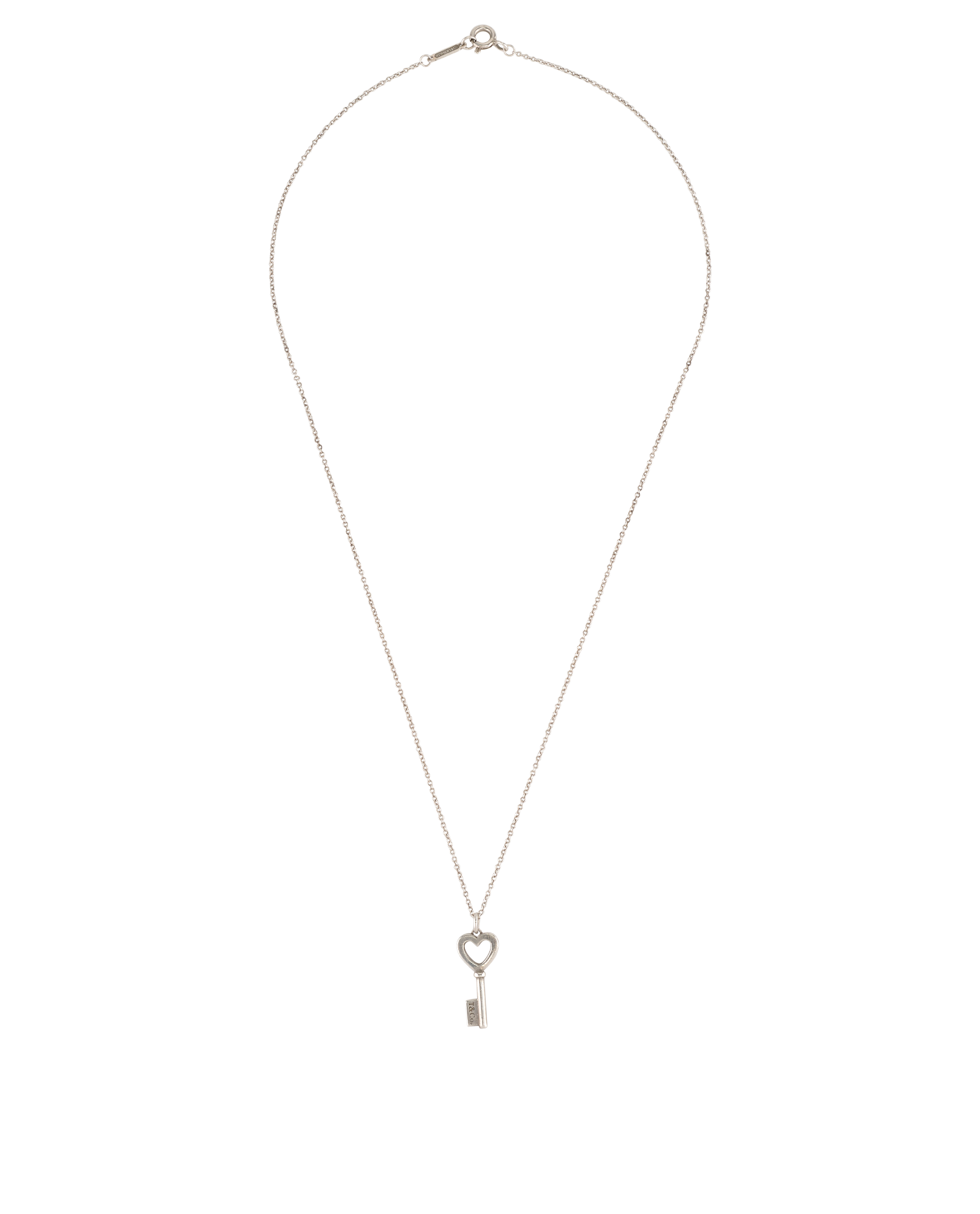 Tiffany & Co Heart Key Pendant, &pound;160, Jewellery, Silver, Silver, Back view
