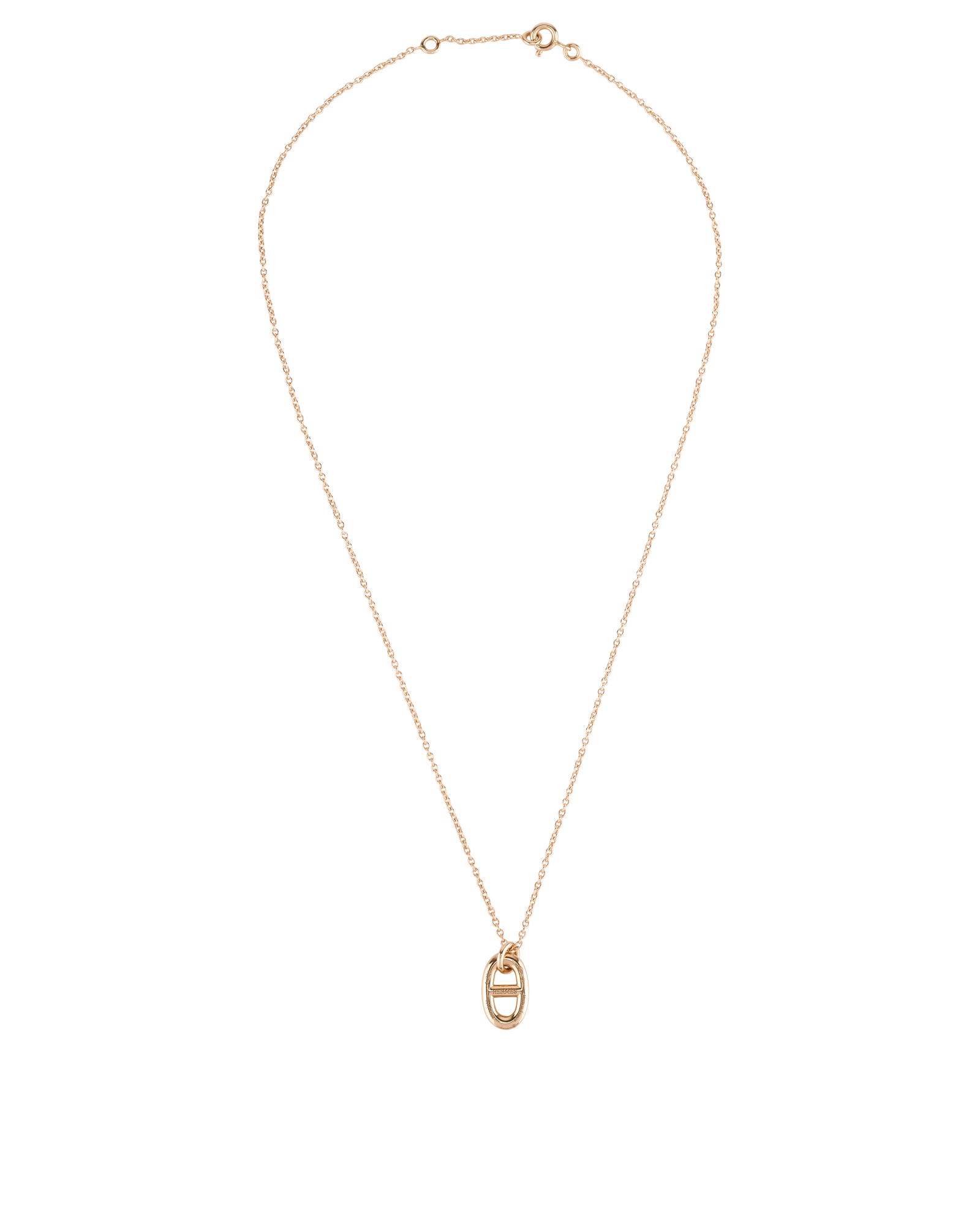 Hermes Small Farandole Pendant Necklace, &pound;950, Jewellery, Rose Gold, Rose Gold, Back view