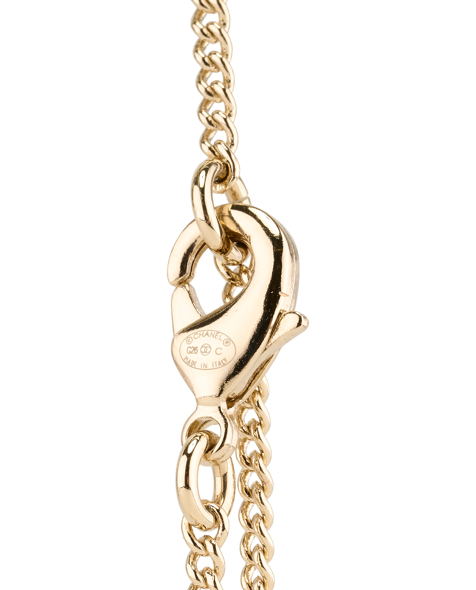Chanel G26C Embellished Bambi Necklace, &pound;550, Jewellery, Gold, Pearl/Yellow Gold, Other view