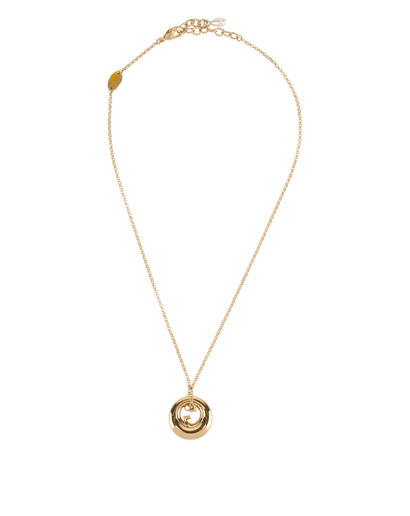 Gucci GG Blondie Pendant Necklace, &pound;280, Jewellery, Gold, Brass, Front view