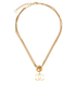 Chanel L23P CC Choker, &pound;720, Jewellery, Gold, Brass, Back view