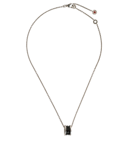 Bulgari Save The Children Necklace, Sterling Silver/Ceramic, Black, 3*