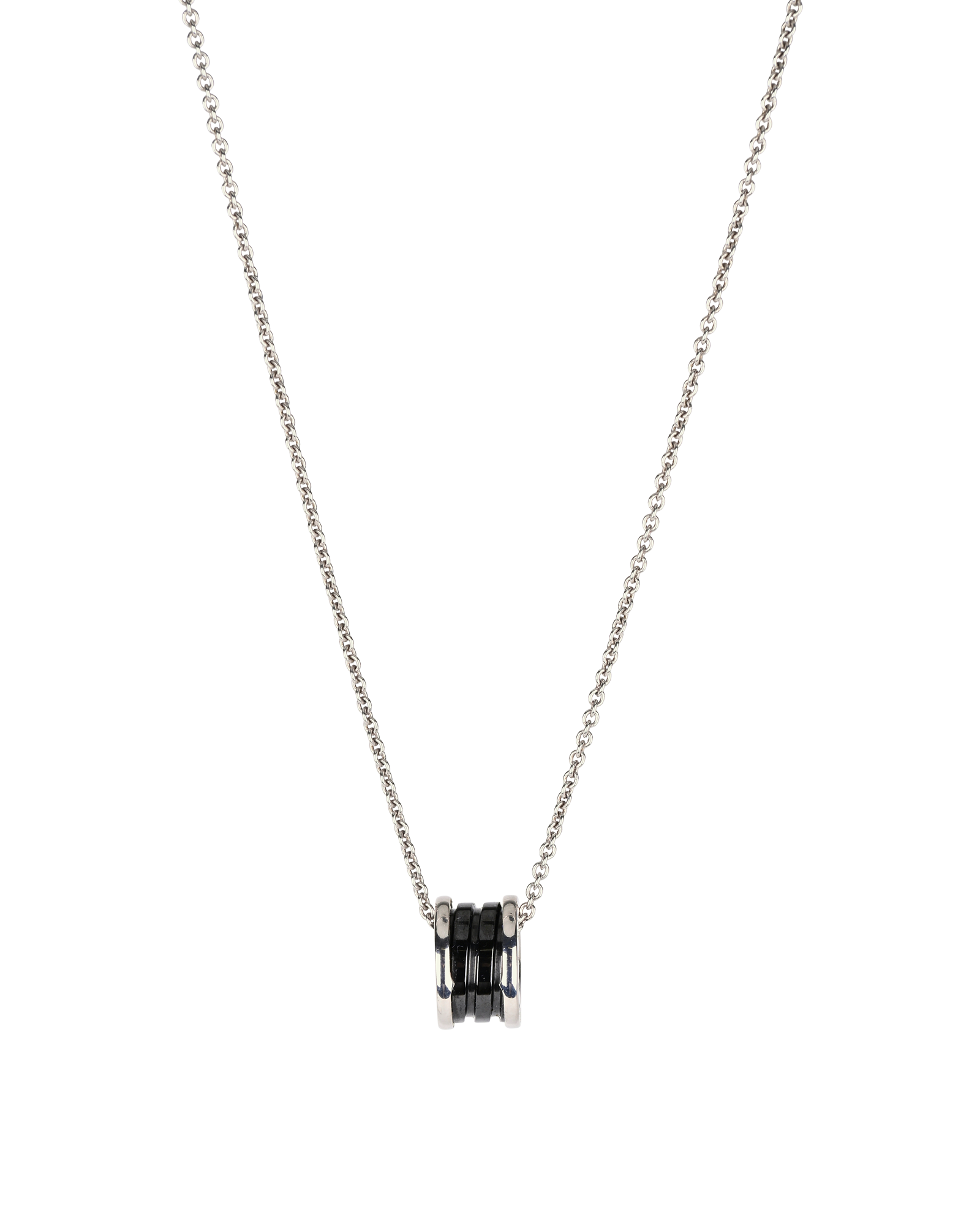 Bulgari Save The Children Necklace, &pound;350, Jewellery, Black/Silver, Sterling Silver, Other view
