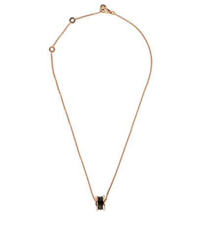 Bulgari B.zero1 Necklace, &pound;1,800, Jewellery, Black/Rose Gold, Enamel Coated Ceramic/Rose Gold, Front view