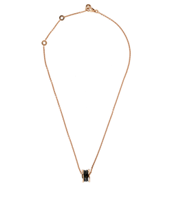 Bulgari B.zero1 Necklace, 18K Rose Gold/Ceramic, Black, B, 3*