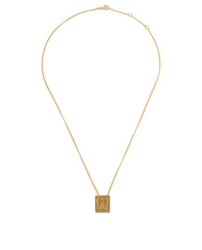 Celine Alphabet W Necklace, front view