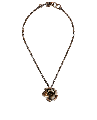 Chanel 99P CC Camellia Bead Necklace, &pound;430, Jewellery, Bronze, Brass, Front view