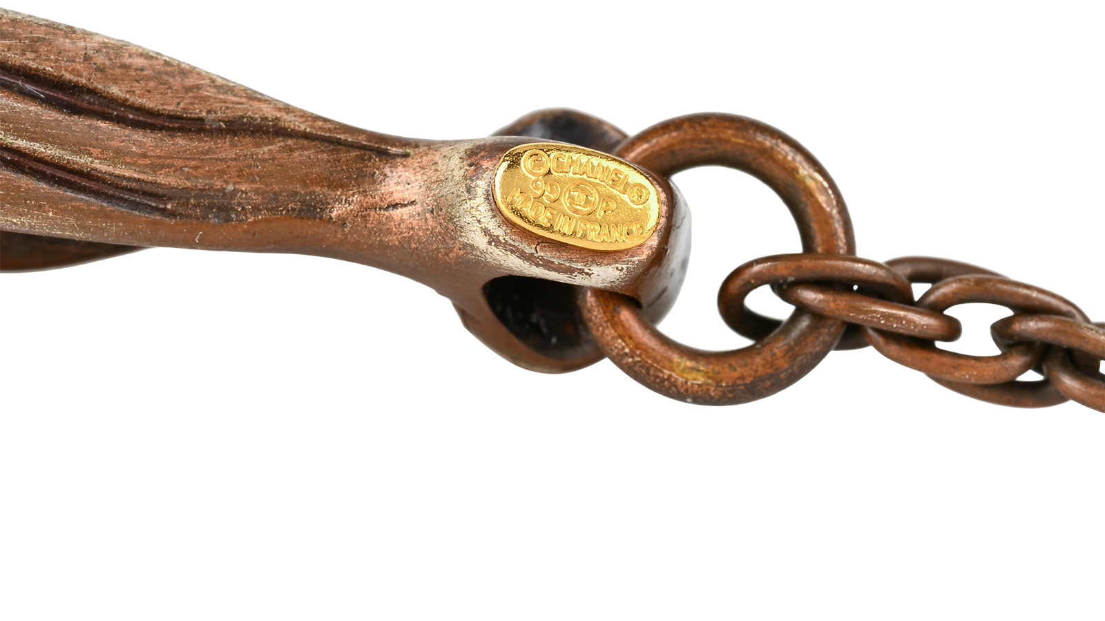 Chanel 99P CC Camellia Bead Necklace, &pound;430, Jewellery, Bronze, Brass, Other view