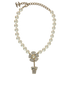 Chanel Pearl Flower Pot Necklace, front view