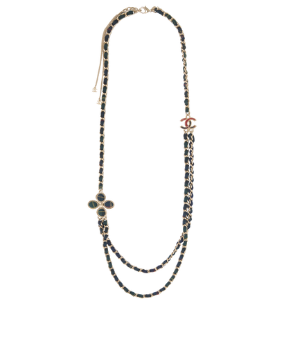 Chanel A13 A Intertwined Chain CC Long Necklace, front view