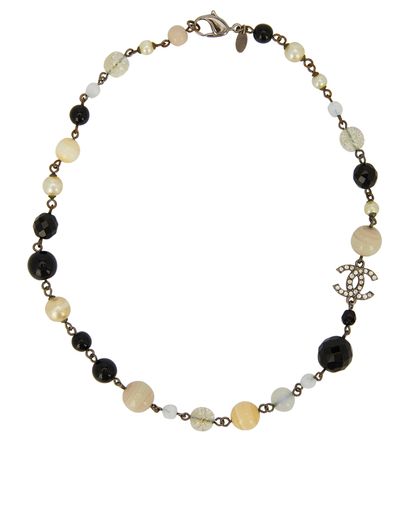 Chanel CC Beaded Pearl Necklace, £350, Front view