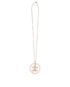 Chanel CC Circle Necklace, &pound;420, Jewellery, Gold/Pink, Resin/Yellow Gold Plated, Front view