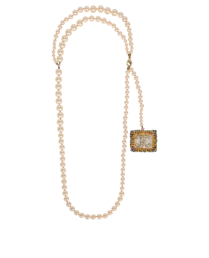 Chanel A14K Neon Patchwork Necklace, front view