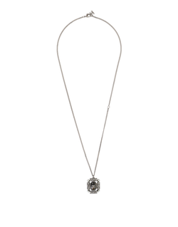 Chanel A14P CC Oval Necklace, Brass/Resin, Black, 3*