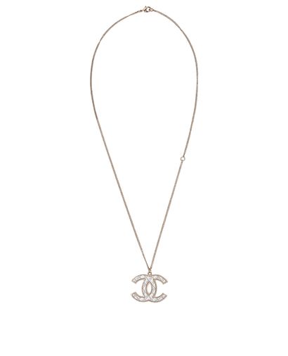 Chanel CC Quilted Detail Necklace, &pound;550, Jewellery, Gold/Silver, Brass, Front view