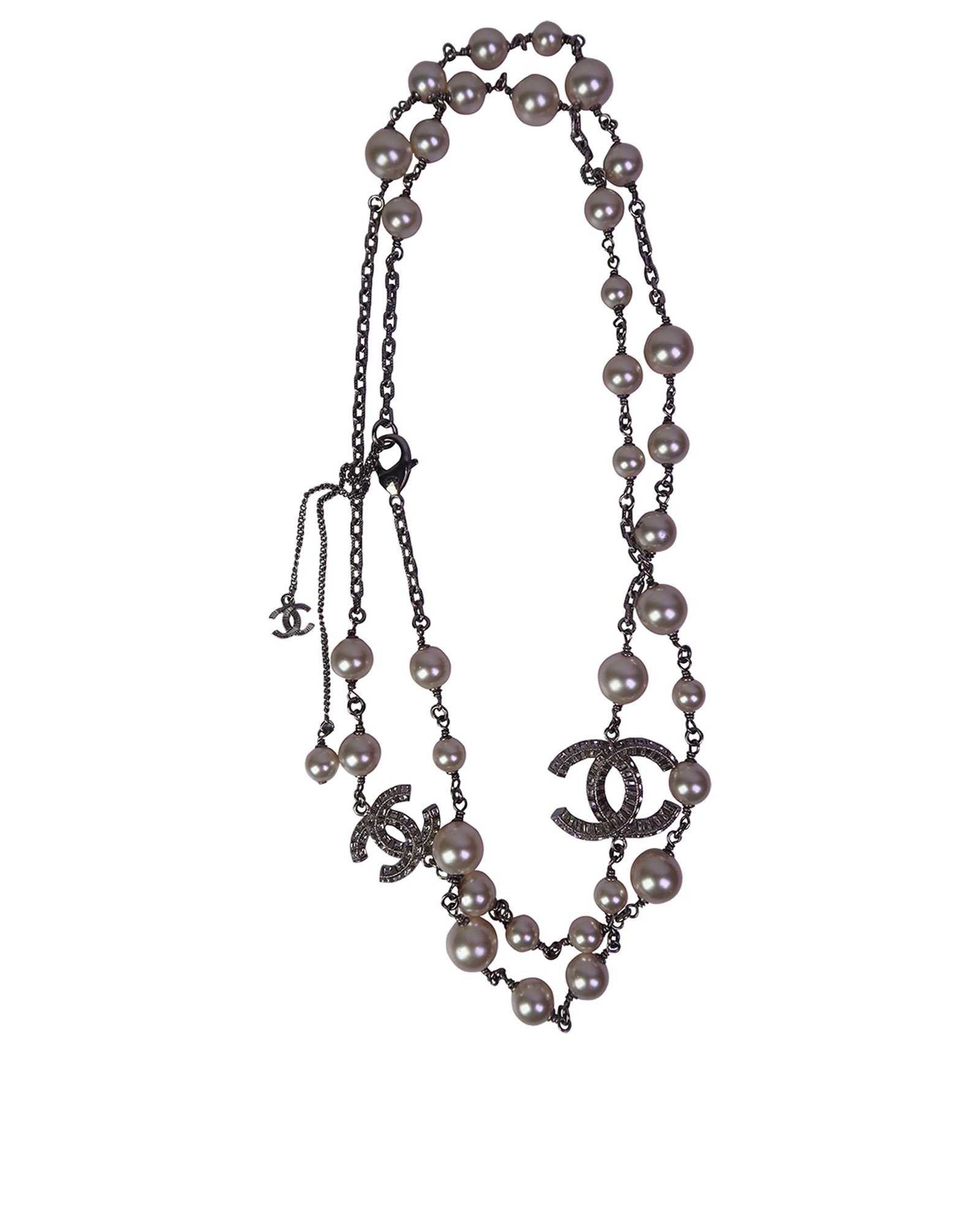Chanel Pearl Logo Necklace, Necklaces - Designer Exchange
