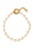 Chanel Sun Choker, &pound;595, Jewellery, Gold, Brass/Faux Pearl, Front view