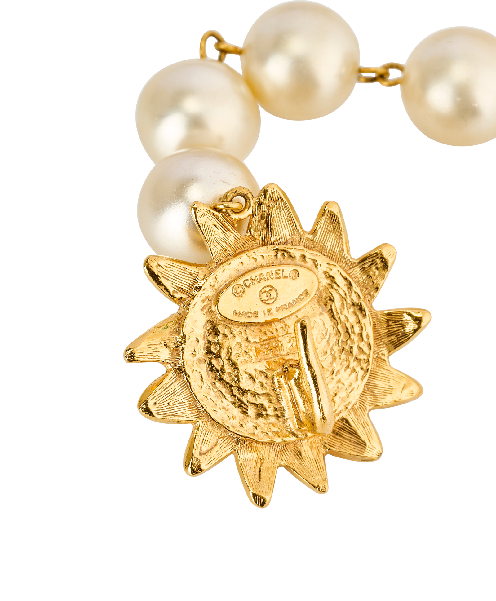 Chanel Sun Choker, &pound;595, Jewellery, Gold, Brass/Faux Pearl, Other view