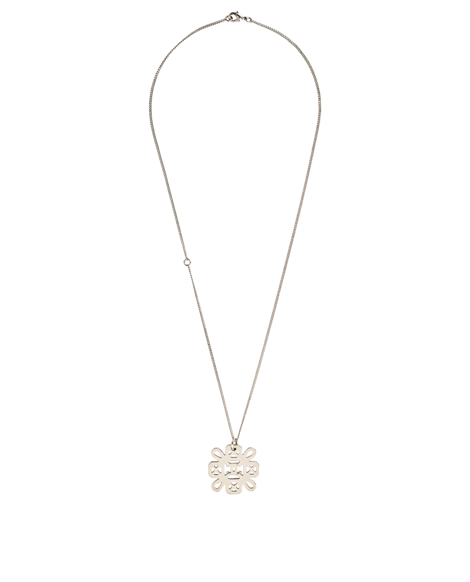 Chanel B17S CC Medallion Necklace, &pound;750, Jewellery, Silver, Brass, Back view
