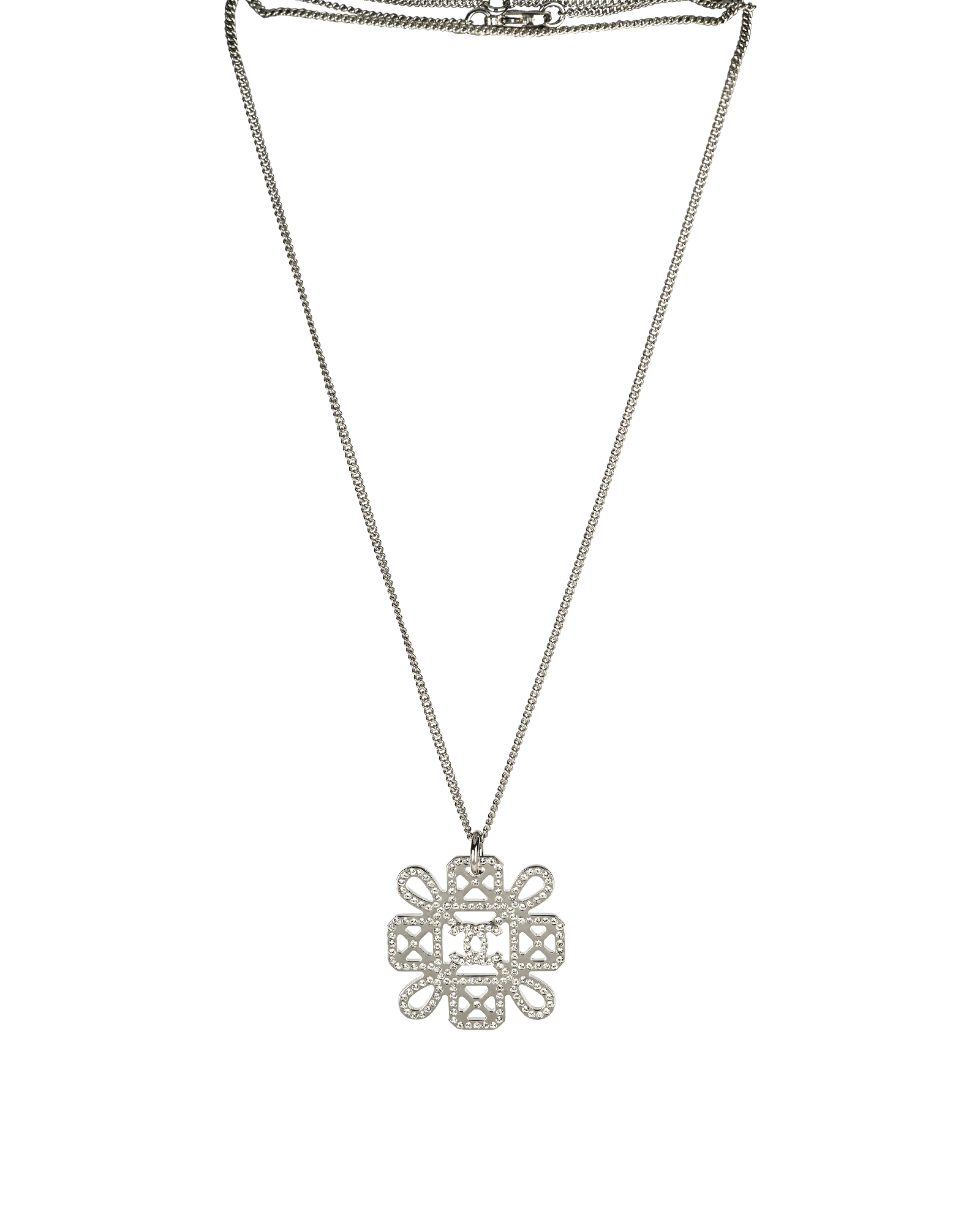 Chanel B17S CC Medallion Necklace, &pound;750, Jewellery, Silver, Brass, Other view