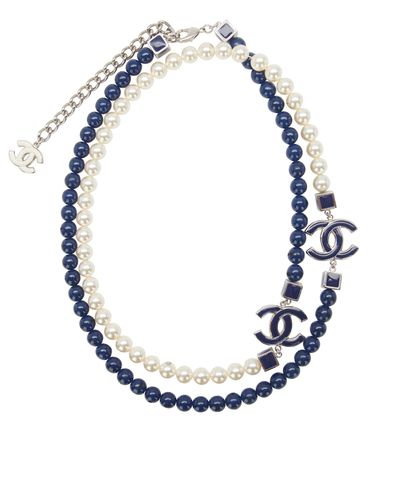 Chanel CC Pearls Long Necklace, front view