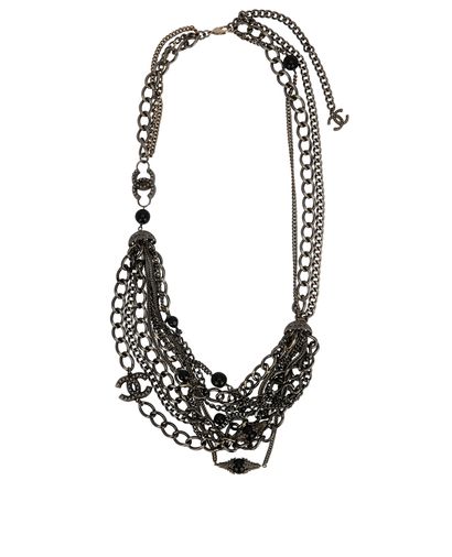 Chanel Spring 2003 CC Multi Strand Chain Necklace, front view