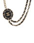 Chanel B16B CC Chain Necklace, &pound;750, Jewellery, Black/Gold, Leather, Other view