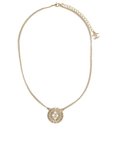 Chanel Round Pendant Necklace, &pound;375, Jewellery, Beige, Brass, Front view