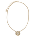 Chanel Round Pendant Necklace, &pound;375, Jewellery, Beige, Brass, Back view