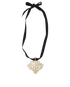 Chanel 2008 Enamel Quatrefoil Pendant Necklace, back view