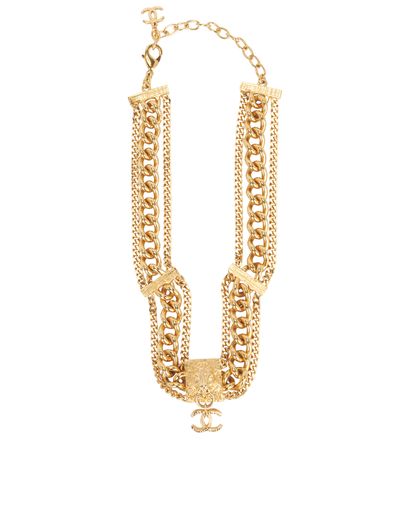 Chanel Lion Choker Autumn 2022, &pound;900, Jewellery, Gold, Yellow Gold Plated, Front view