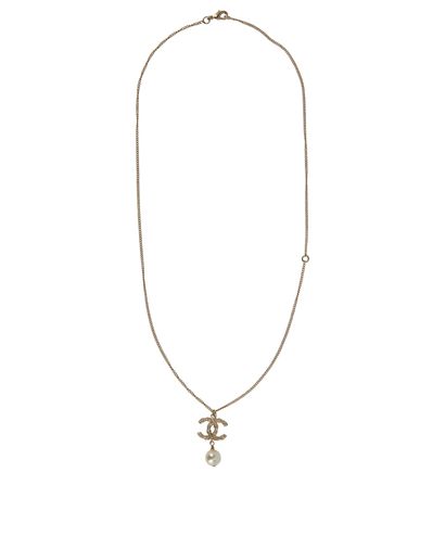 Chanel CC Faux Pearl Necklace, front view