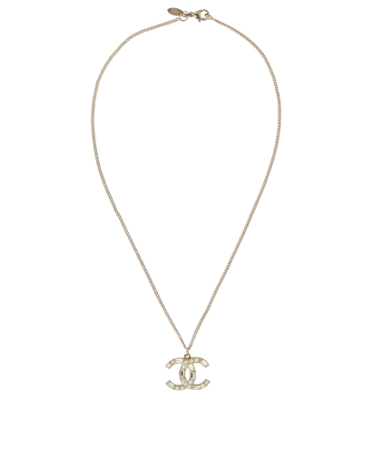 Chanel CC Faux Pearl Drop Necklace, front view