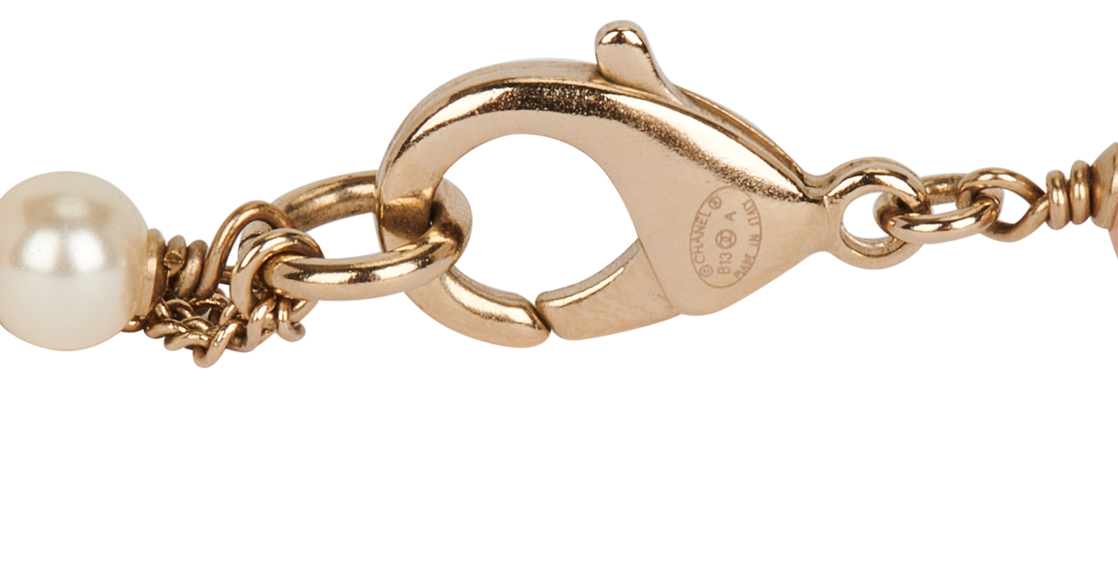 Chanel CC Tweed Necklace, &pound;1,400, Jewellery, Burgundy, Brass, Other view