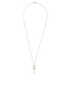 Chanel B13K CC Clover Pearl Drop Necklace, &pound;595, Jewellery, Silver, Brass, Back view