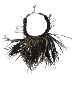 Chanel 11P Chained Feather Necklace