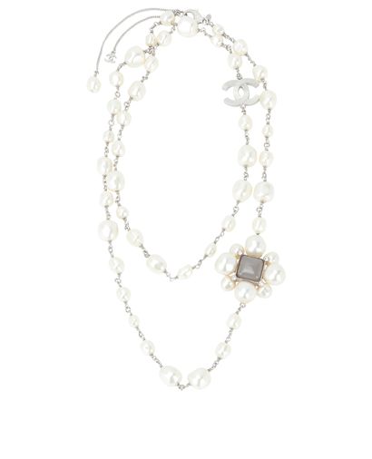 Chanel B14 S Pearls Long Necklace, front view