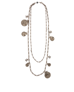 Chanel 04A Coco Chanel Portrait Necklace, Brass, Silver, 3*