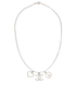 Chanel Crystal Heart Peace CC Necklace, front view