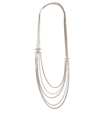 Chanel B17V CC Multi-Chain Necklace, front view