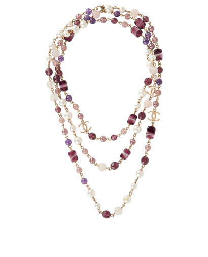 Chanel Long CC Beaded Necklace, front view