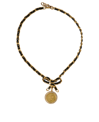 Chanel Medallion Ribbon Necklace, front view