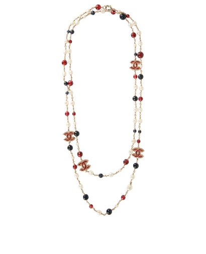 Chanel Long CC Beaded Necklace, front view
