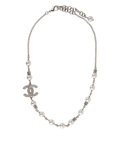 Chanel 24S CC Short Pearl Necklace, front view