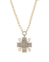 Chanel Cross Double Necklace, &pound;1,100, Jewellery, Cream, Faux Pearl, Other view