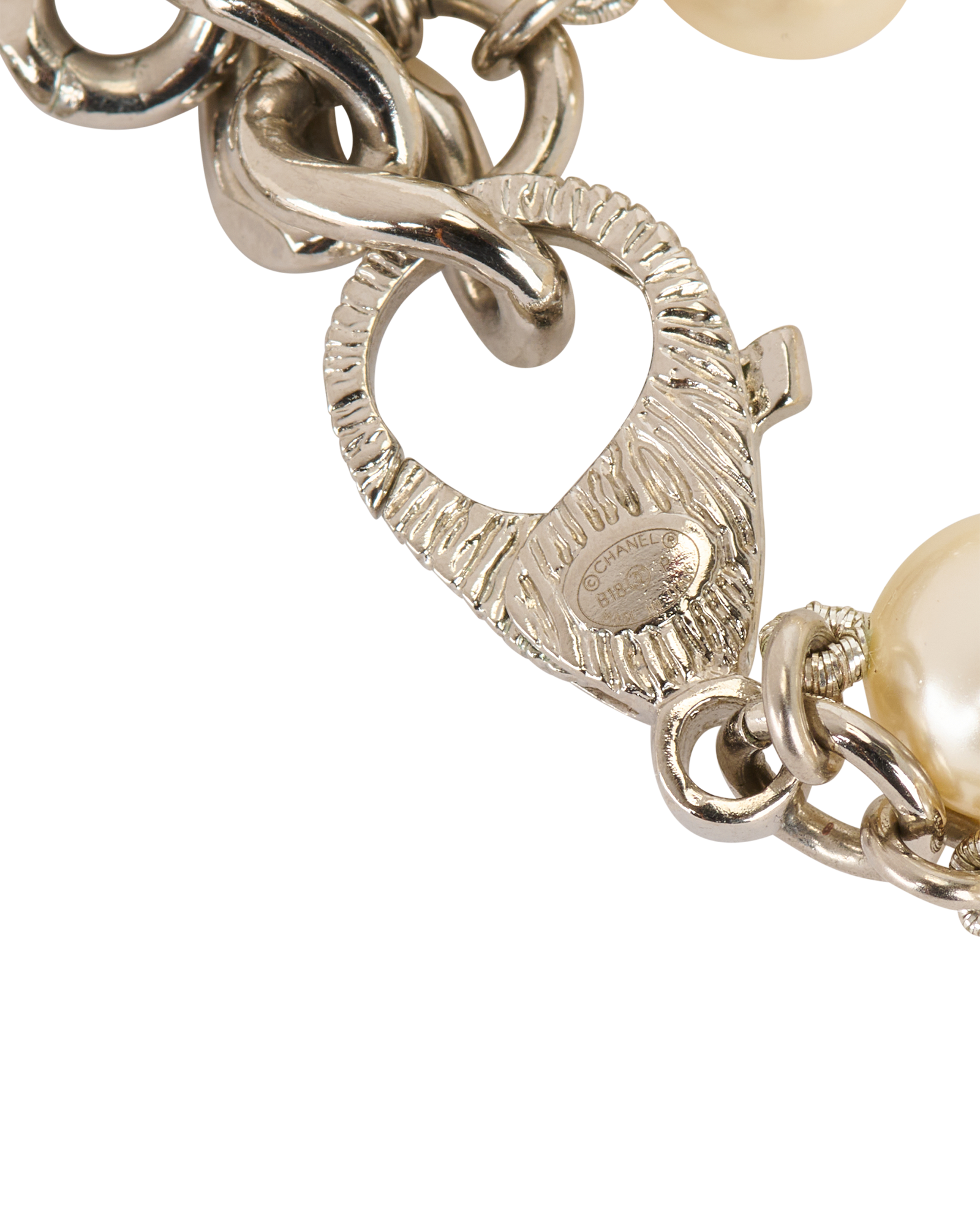 Chanel Cross Double Necklace, &pound;1,100, Jewellery, Cream, Faux Pearl, Other view