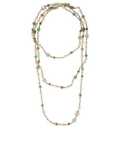 Chanel Long CC Beaded Necklace, front view